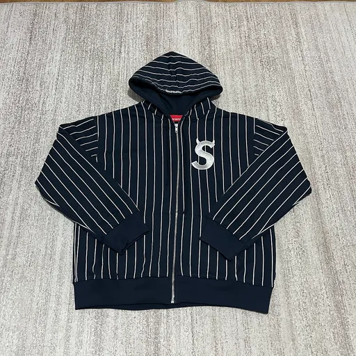 Supreme white line hoodie