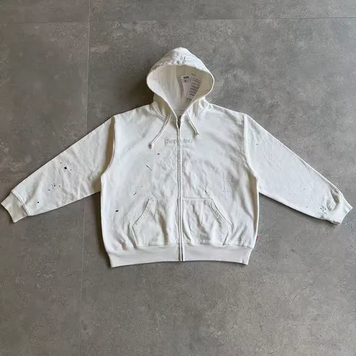 Supreme MM6 ZIP UP HOODIE BEST White