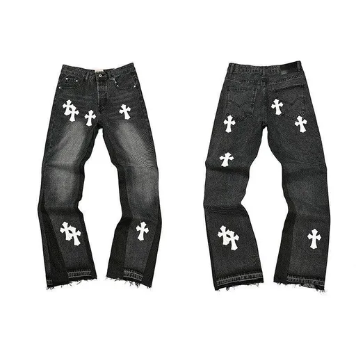 Gallery Dept Jeans — Чёрные с белыми крестами