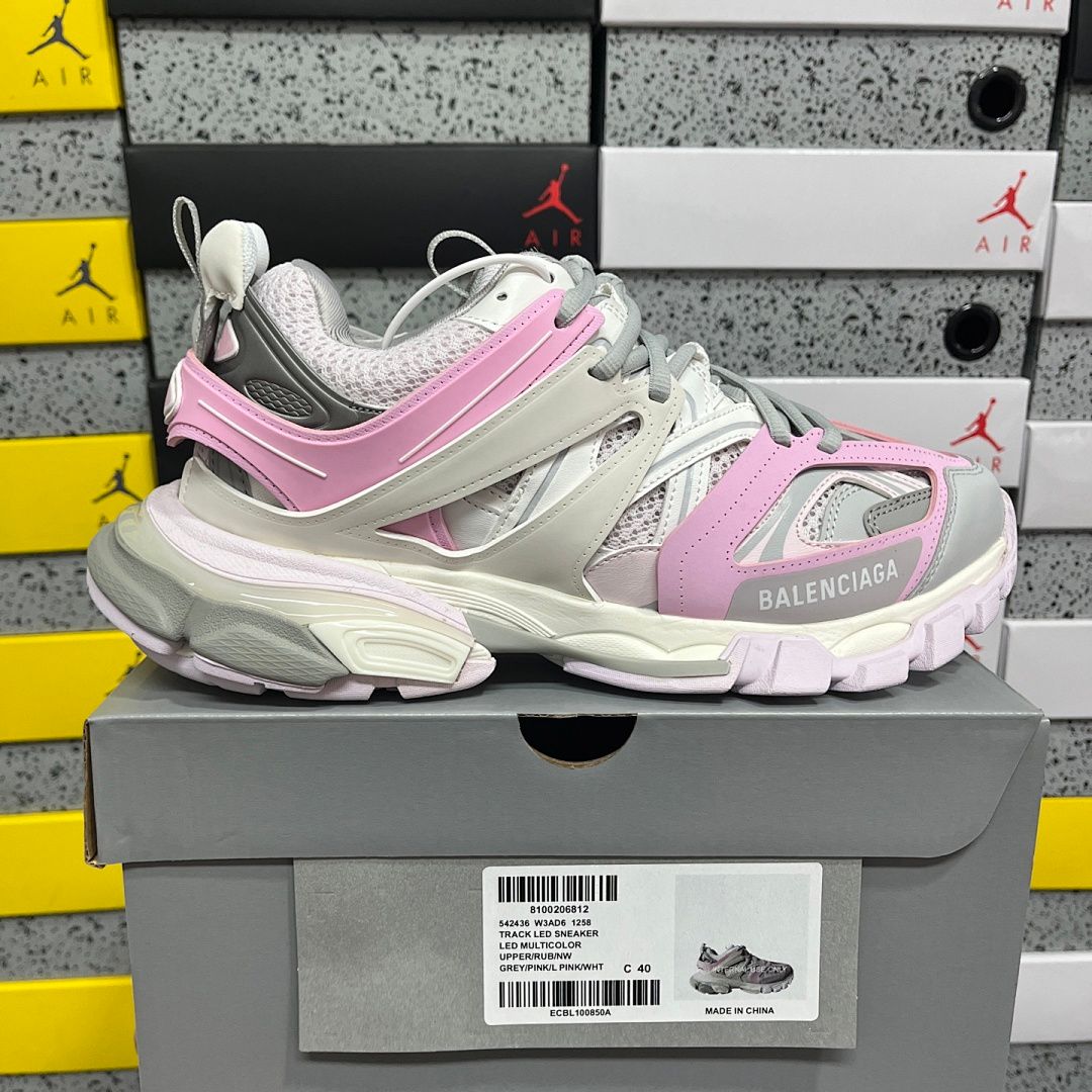 Balenciaga Track 3.0 Серый/Розовый/Белый