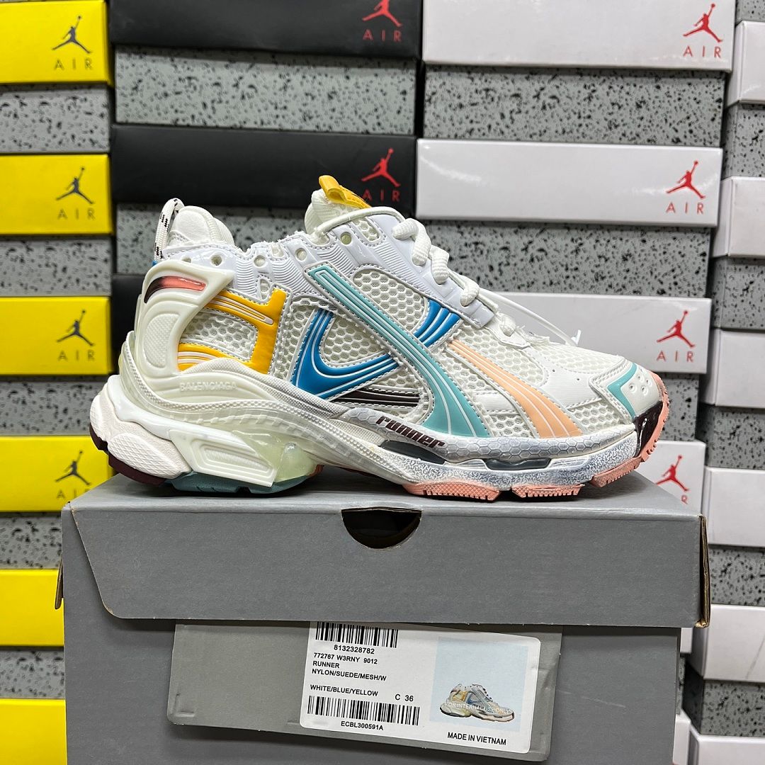 Balenciaga Runner 7.5 Белый/Жёлтый