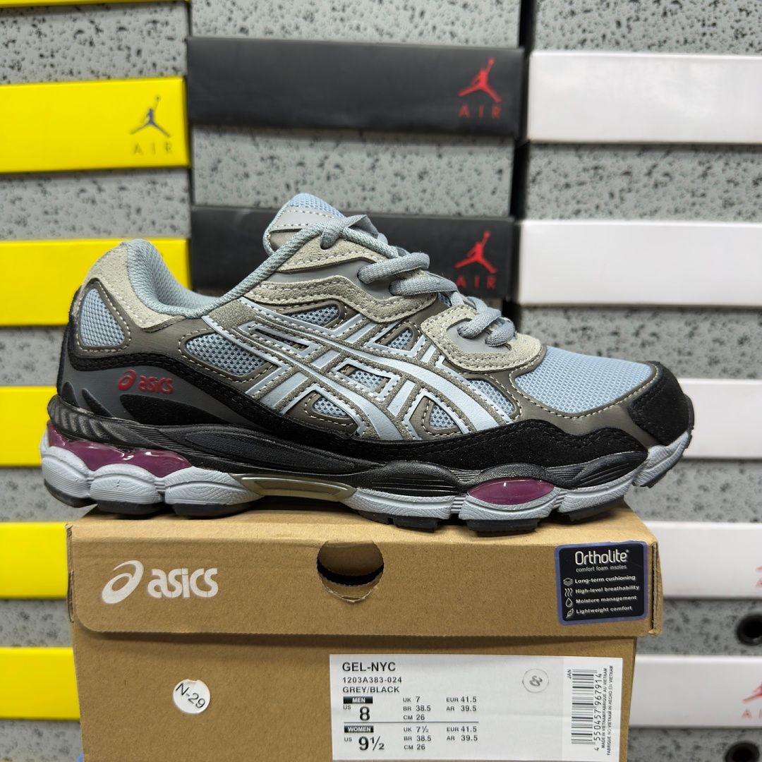ASICS Gel-NYC Серый/Чёрный/Бордовый