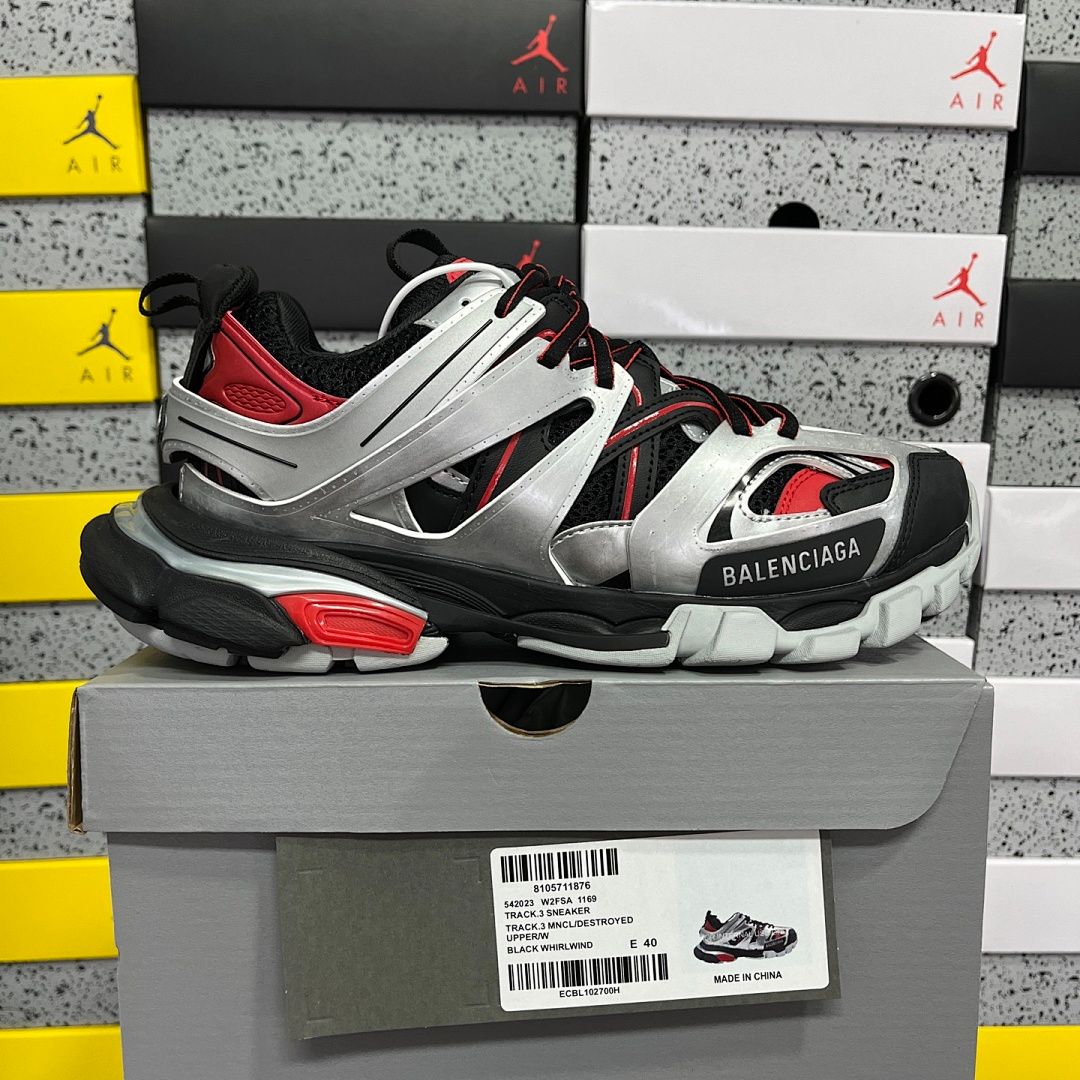 Balenciaga Track 3.0 Чёрный/Серебристый/Красный