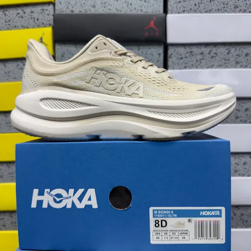 HOKA Bondi 9 Cream/Tan