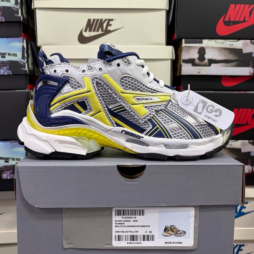 Balenciaga Runner 7.0 Белый/Серебристый/Зелёный