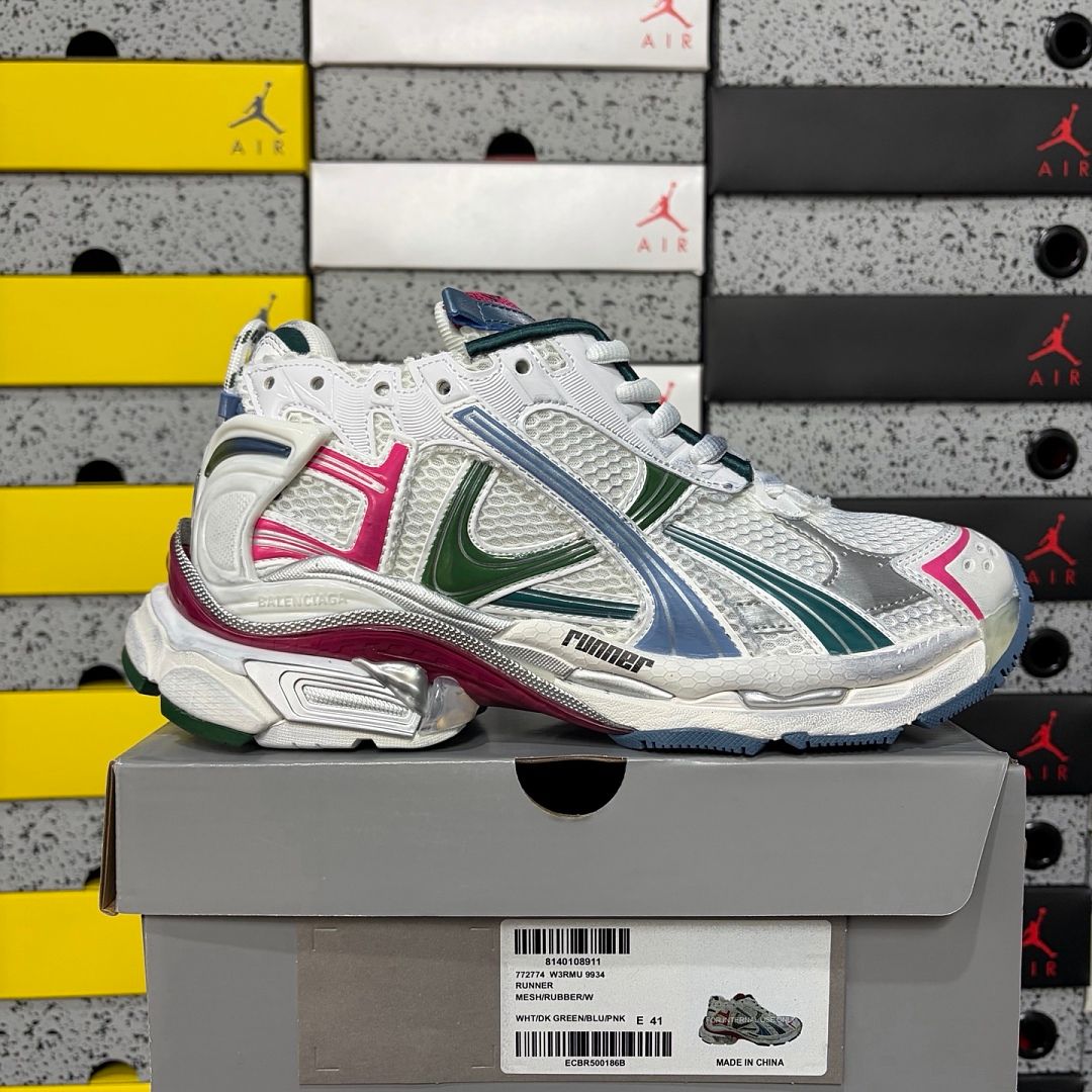 Balenciaga Runner 7.5 Синий/Зелёный/Розовый