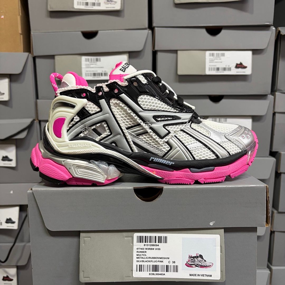 Balenciaga Runner 7.0 Чёрный/Белый/Розовый