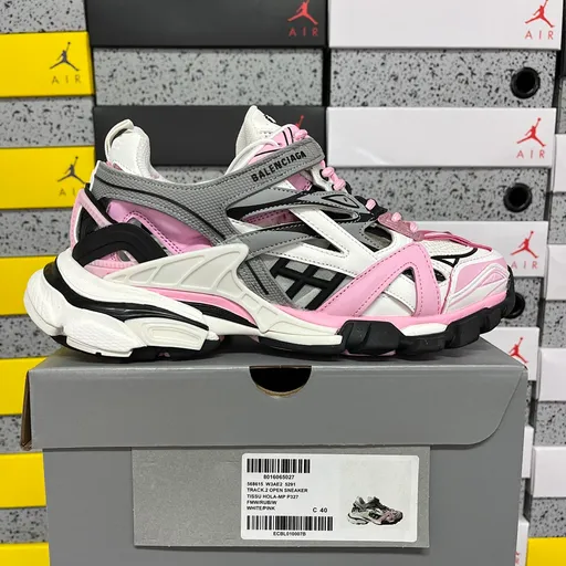 Balenciaga Track Белый/Розовый/Зелёный