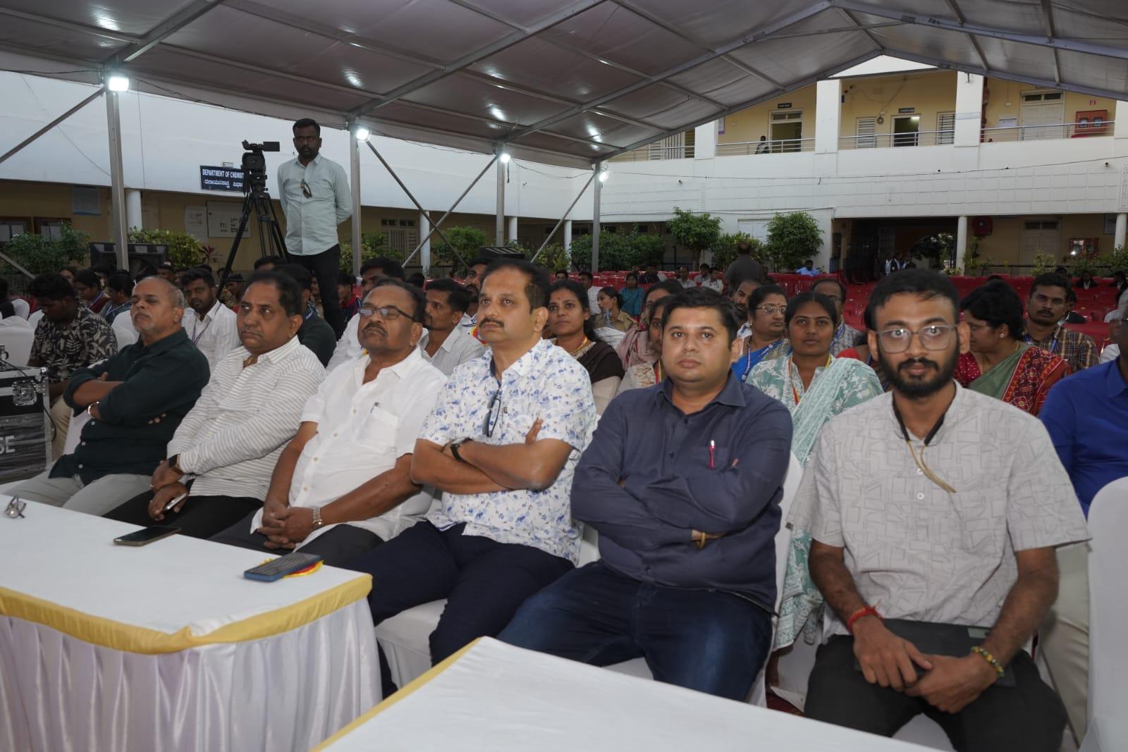 KSAC team seated among guests at the Vijayanagar College job fair program