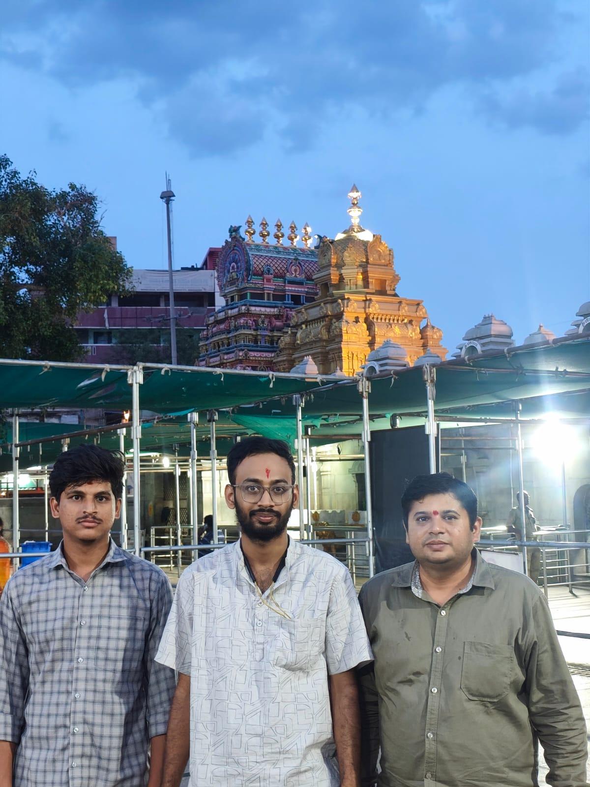 KSAC team members at the Durgamma Temple in Ballari
