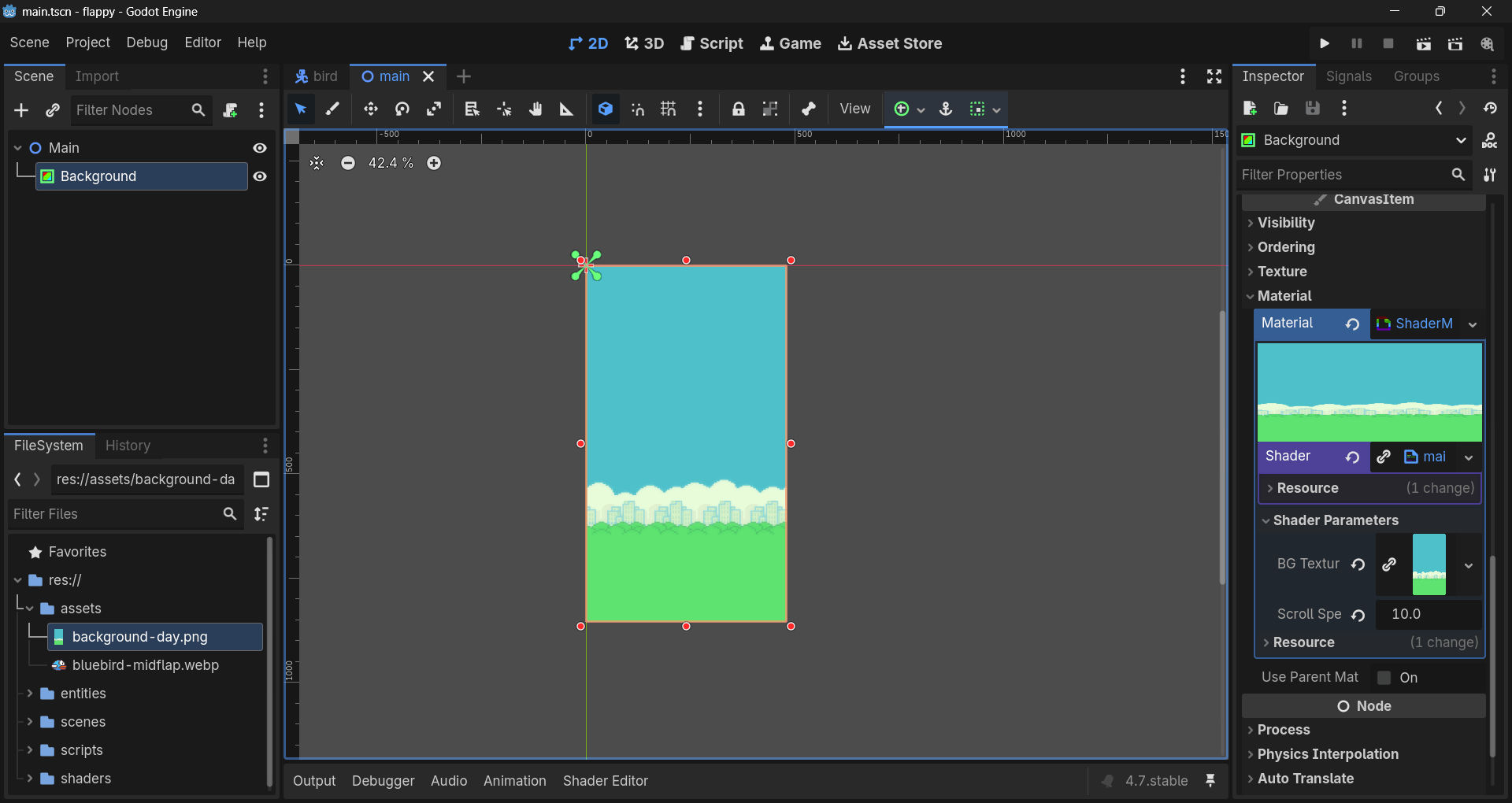 Background Shader Setup