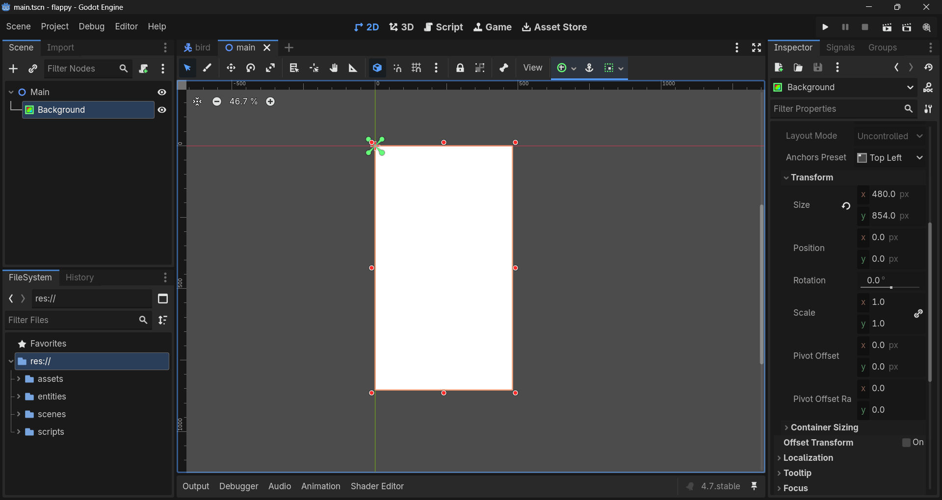 Background for Main Scene