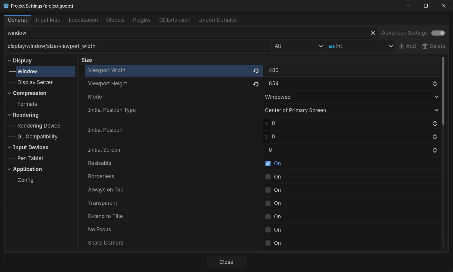 Godot Viewport Setting Setup