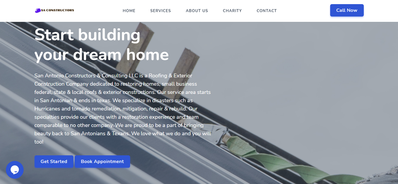 A home page image of sa-constructors