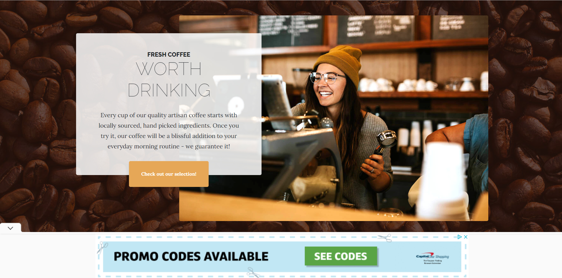 image of coffee and books home page