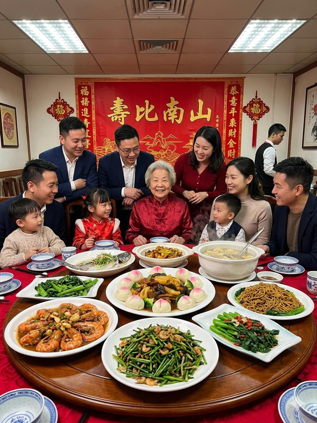 全家福大菜壽宴場景