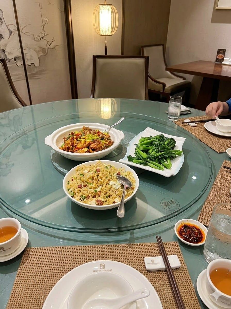 二娘土雞 2 至 4 人用餐桌面搭配示意