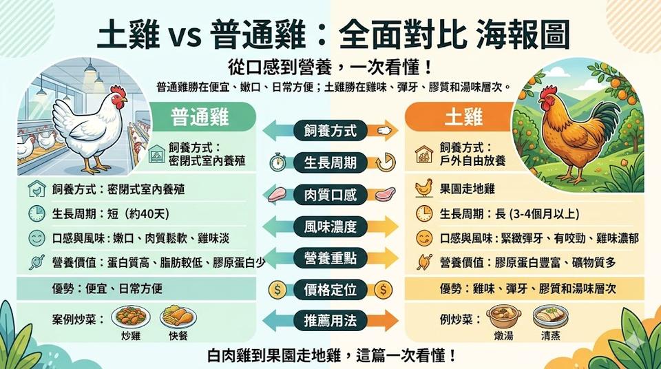 土雞和普通雞有什麼不同？從口感到營養一次看懂
