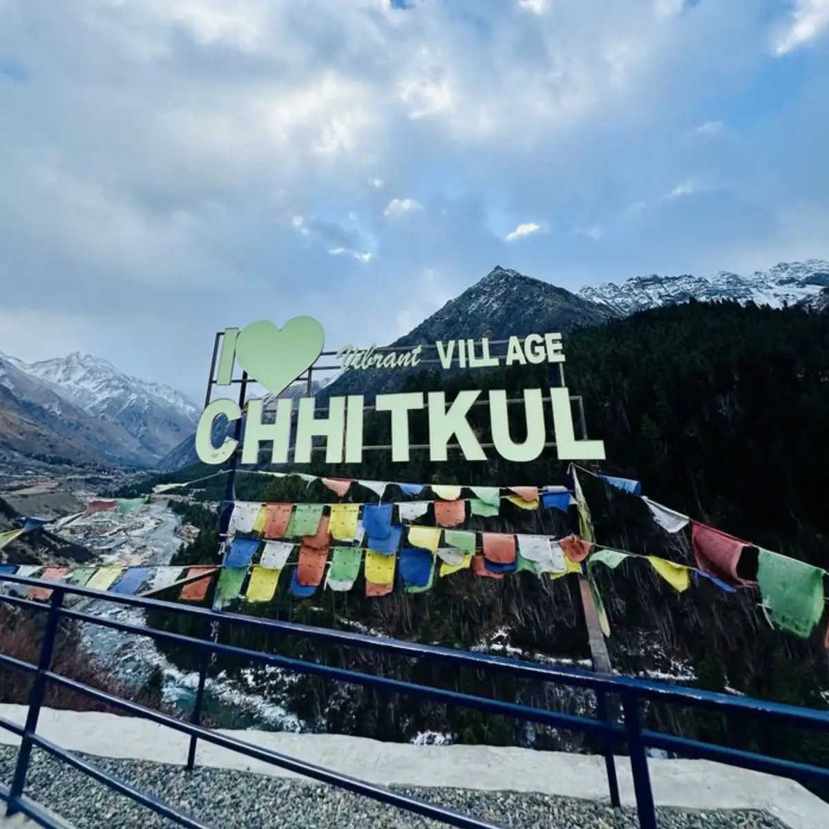 Chitkul village near Spiti Valley with snow-capped mountains and scenic Himalayan landscapes