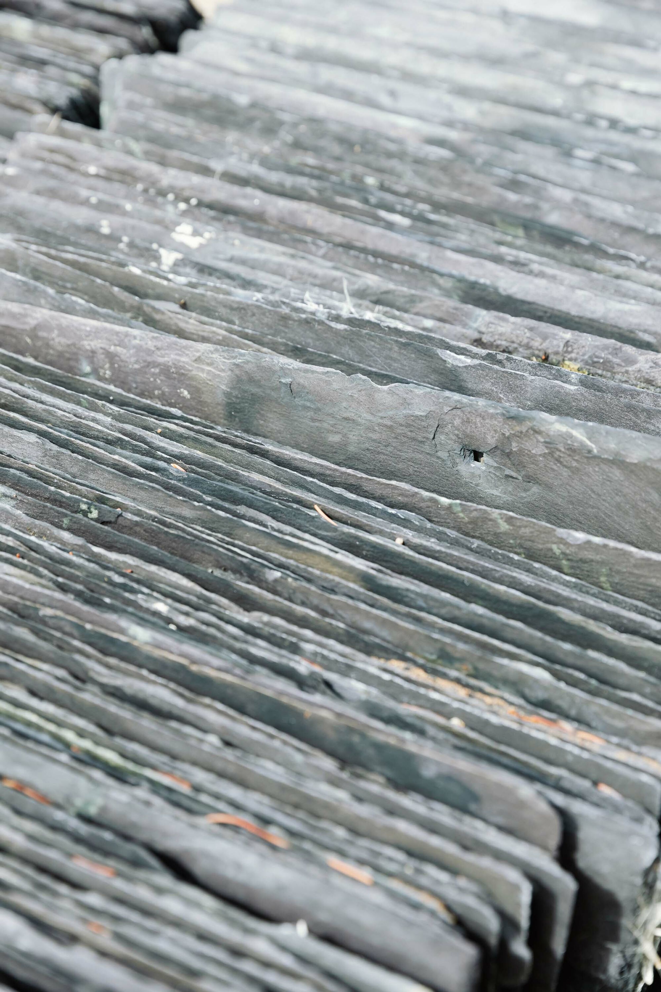 Close up detail shot of roof slates.