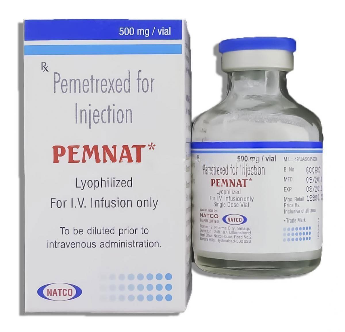 Pemnat 500 Mg Injection