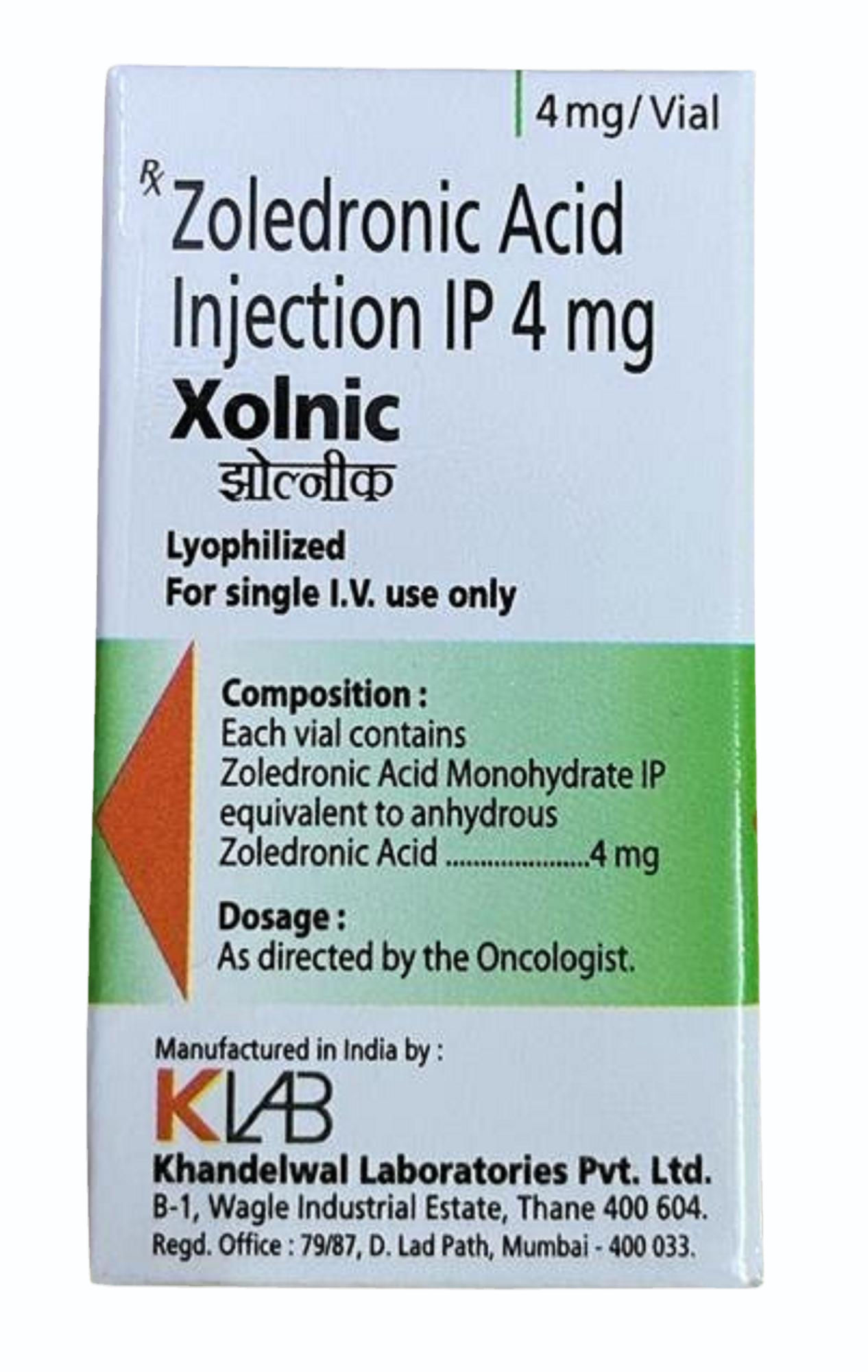 Xolnic 4 Mg Injection