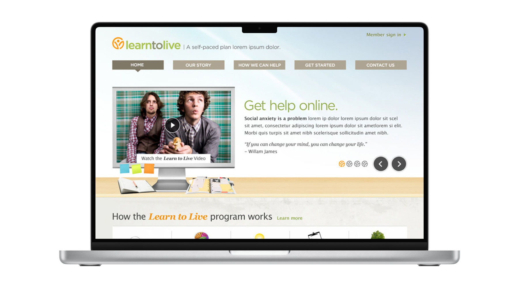Learn to Live identity & website
