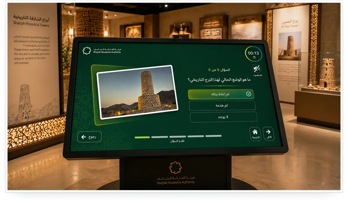 Sharjah Museum Kiosk Solution Screen