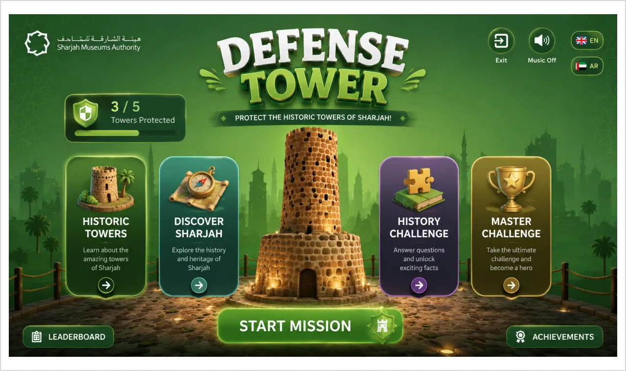 Defense Tower UI Game Menu