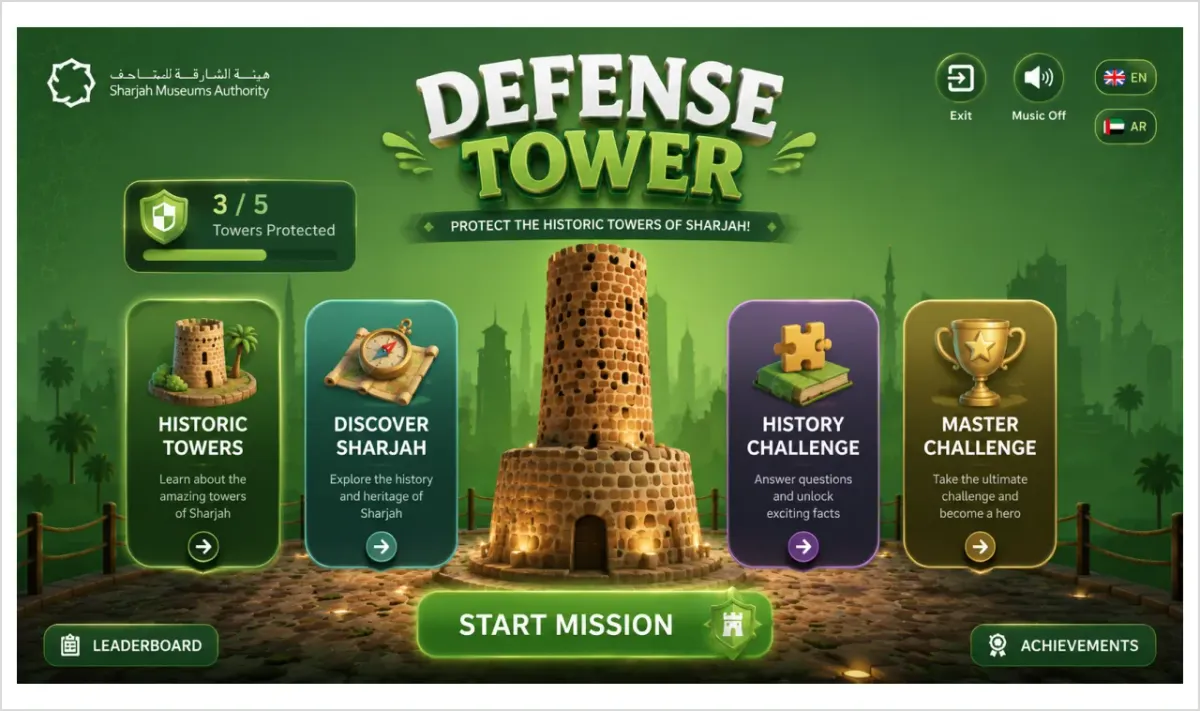 Defense Tower UI Game Menu