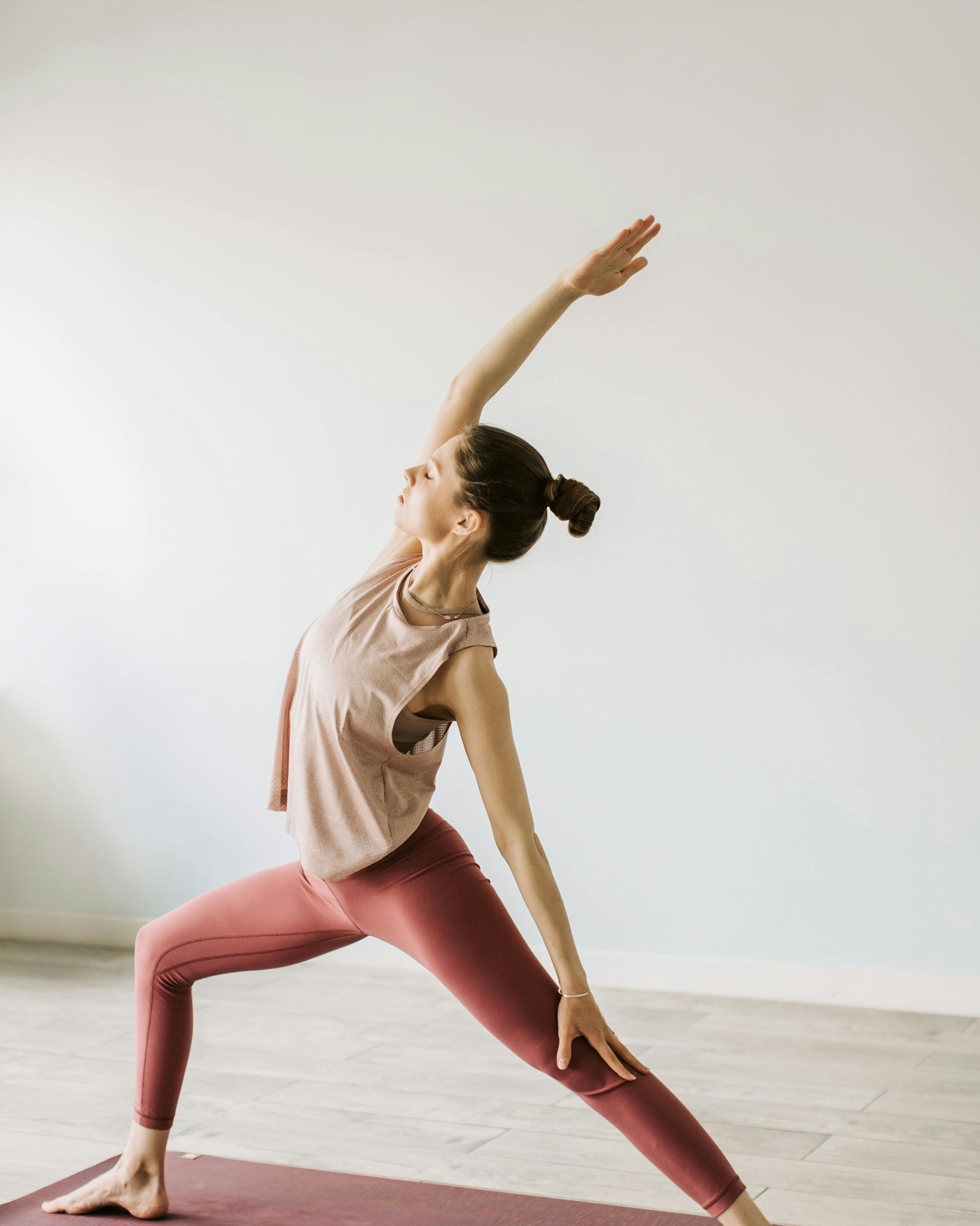 Instructor in meditation pose