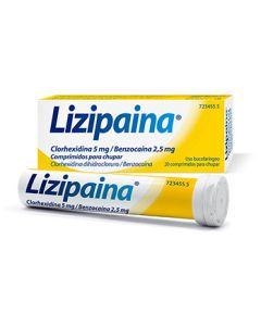 Lizipaina clorhexidina 5 mg/benzocaína 2,5 mg 20comp para chupar