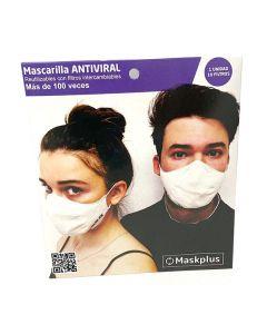 Mascarilla reutilizable tejido antiviral adultos con 10 filtros - Maskplus