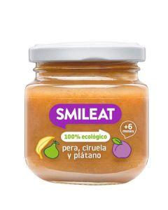 Tarrito de Pera, ciruela y plátano  ecológico 130gr. - Smileat