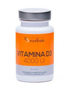 Vitamina D3 4000UI 60 perlas - Nutilab