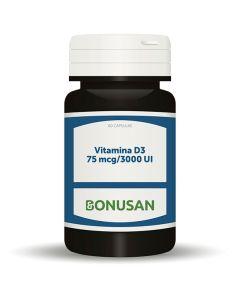 Vitamina D3 75mcg 60 cápsulas - Bonusan