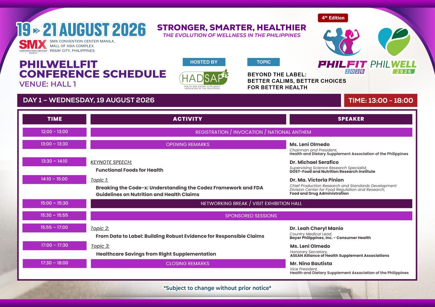 Conference Agenda