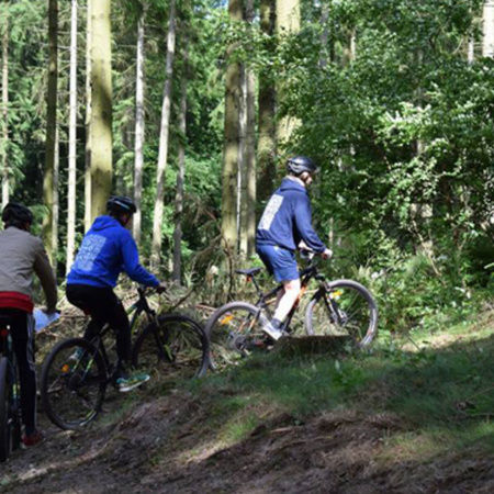 Mountainbike i Parken og Skoven