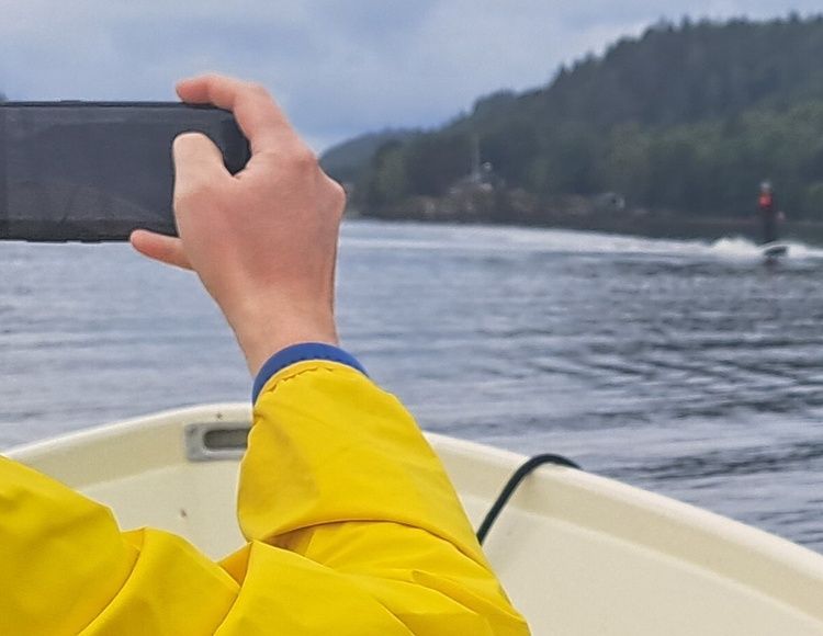 Filma från följebåten