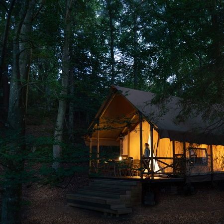 Övernattning i Glamping-tält