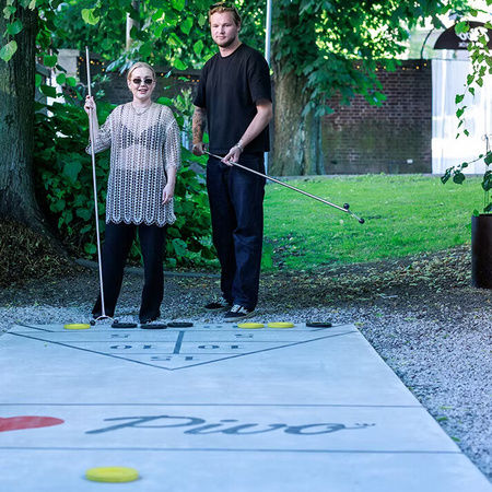 Deckshuffle i parkmiljö