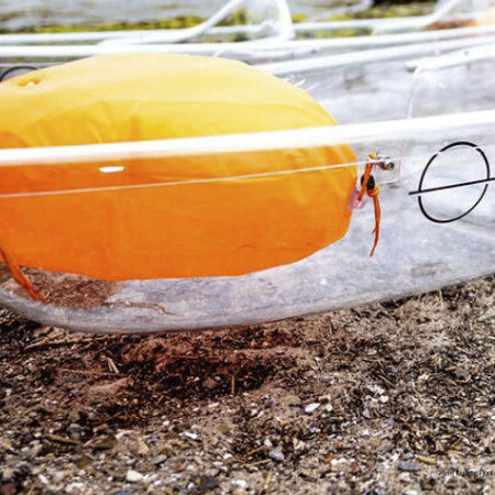 På fjorden i glaskajak