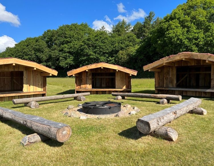 Shelters og bålsted