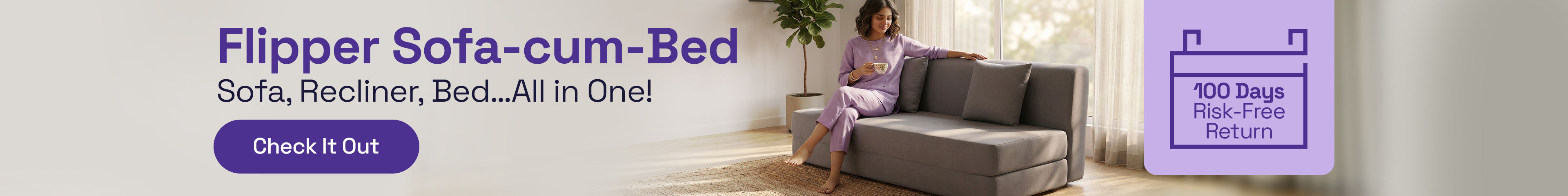 flipper sofa cum bed banner