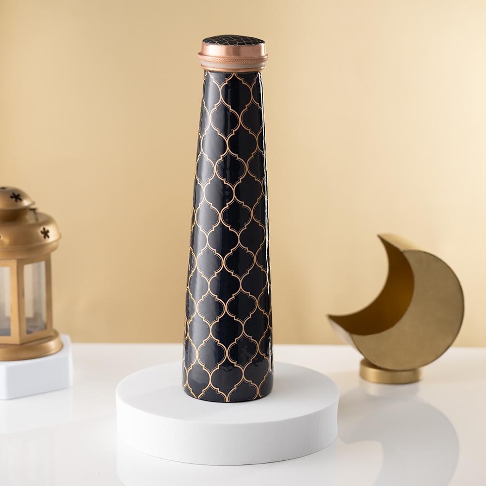 Designer Printed Copper Bottle | 1 Litre | 100% Pure Copper | Leak Proof & BPA Free | Office Bottle | Ayurveda Recommended | Boosts immunity| Supports Digestive & Liver Health | Malawi