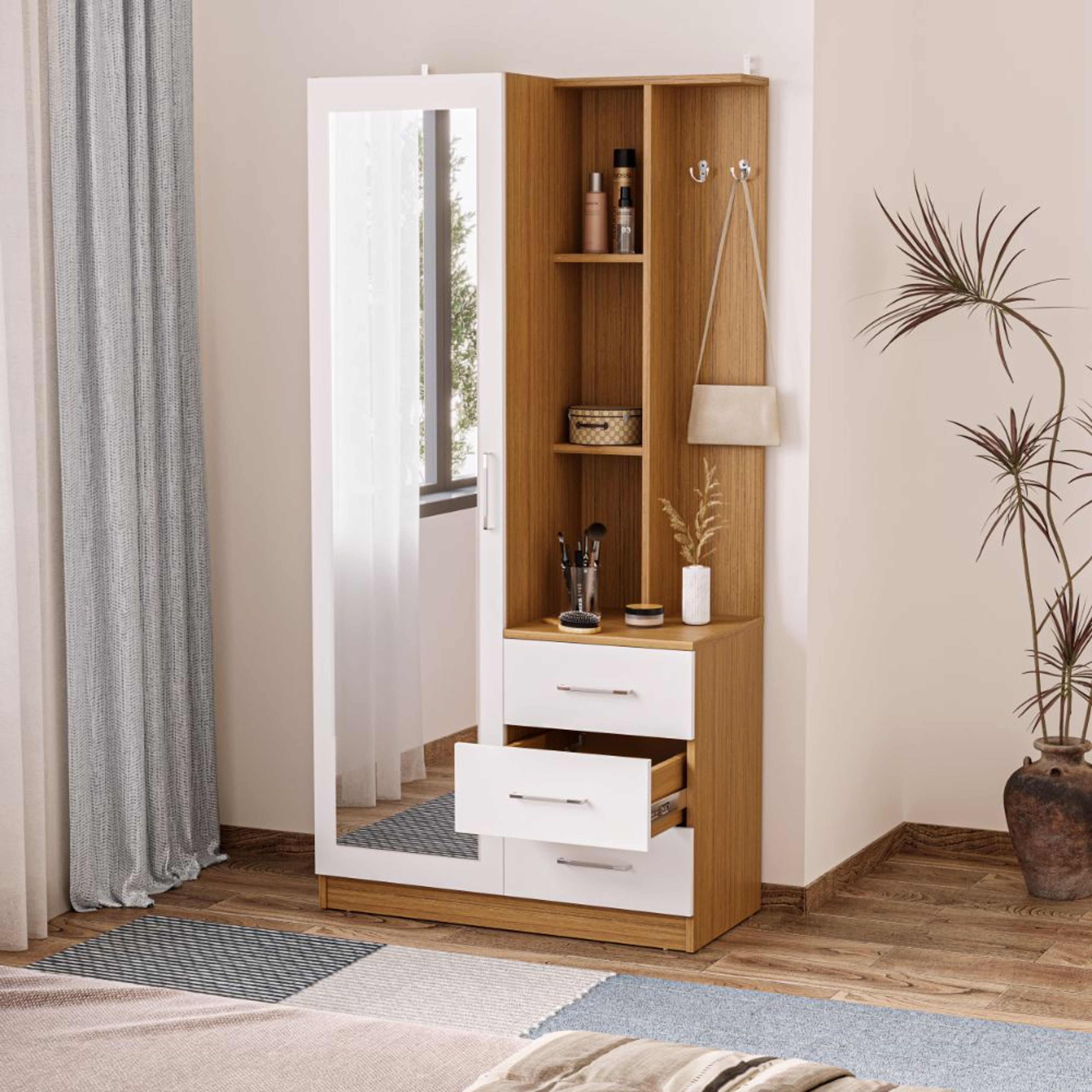Buy Engineered Wood Dressing Table Mako Online At Best Price In - Main Image