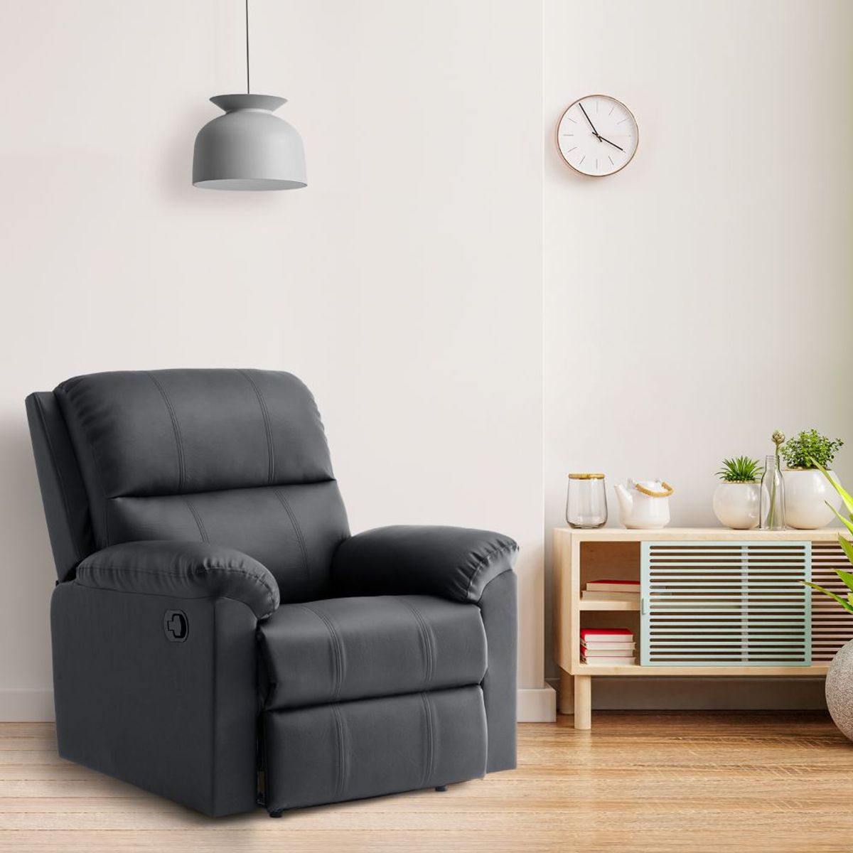 Wakefit Comforta Recliner - 1 Seater - Marble Grey