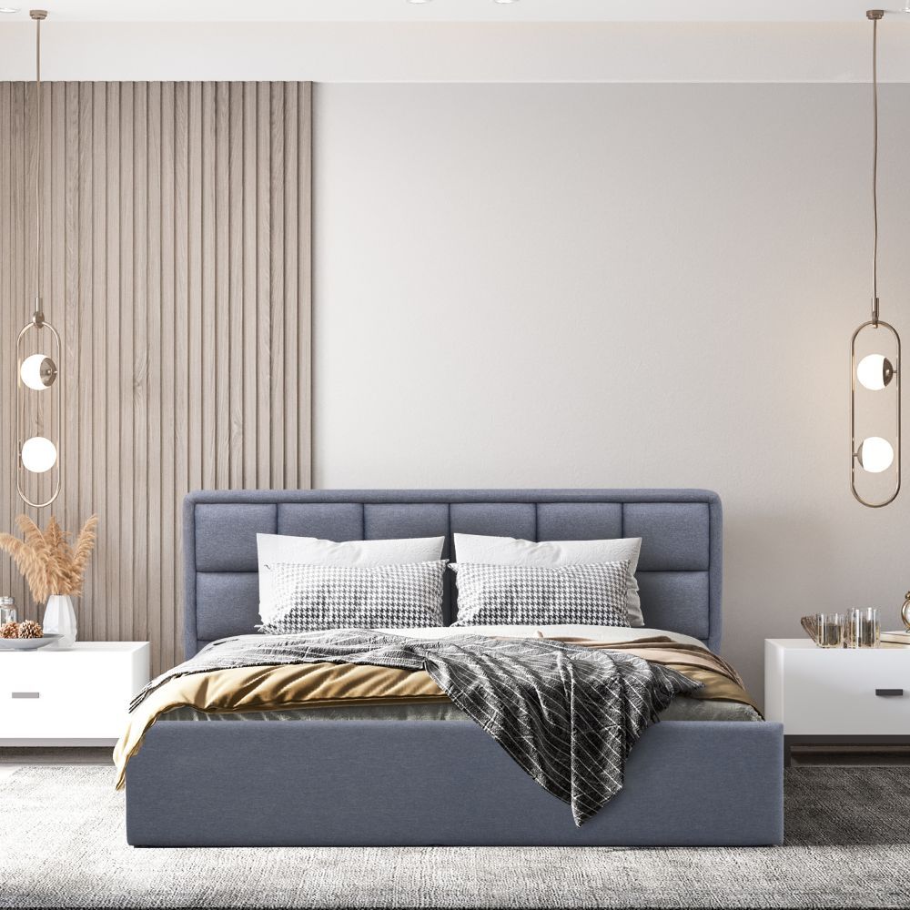 Wakefit Surma Queen Size Storage Upholstered Bed