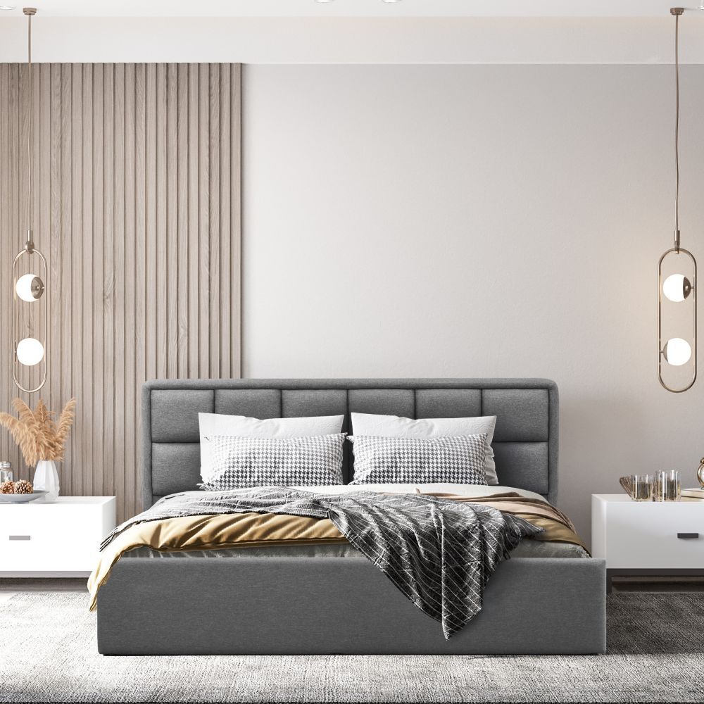 Wakefit Surma Queen Size Storage Upholstered Bed