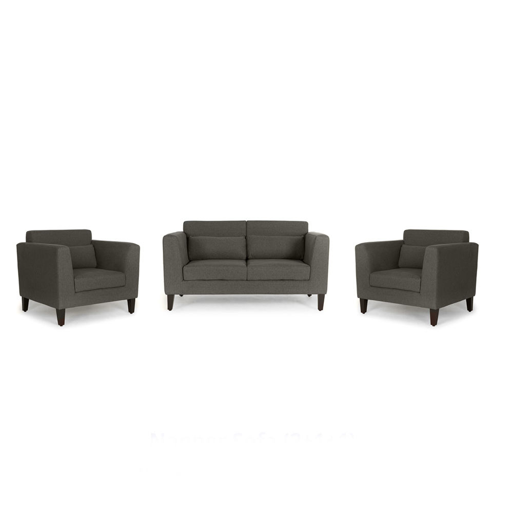 Wakefit Snoozepro Sofa Set (2+1+1) Ash Grey